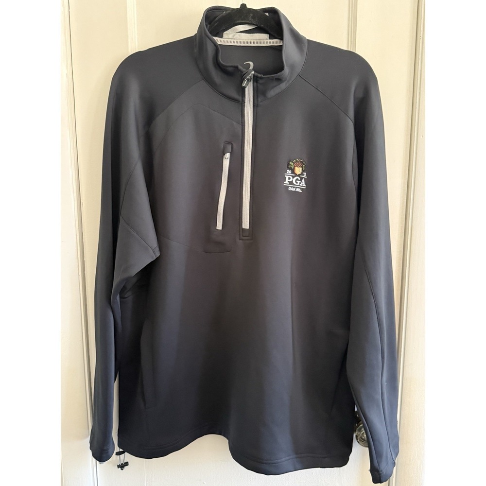 ZERO RESTRICTION 1/4 Zip Pullover Sweatshirt OAK HILL PGA 2023 GOLF  XL Black